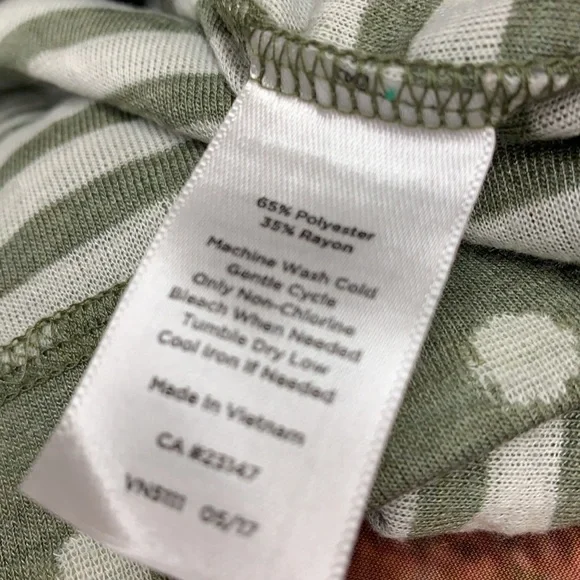 SzM Green/White Cuff Sleeve Top T by Talbots - Picture 9 of 9